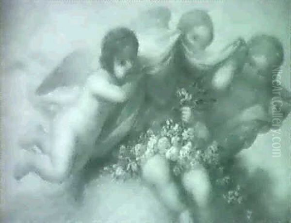 Putti: A Pair Of Paintings - view 1