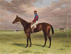 The Rev. John William King's (mr Launde's) Bay Filly Agility With Jockey Up At Newmarket by Harry Hall