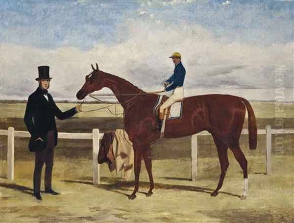 A Favourite Racehorse, With Jockey Up - view 1