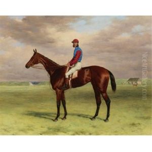 The Rev. John William King's-mr. Launde's-bay Filly Agility With Jockey Up At Newmarket