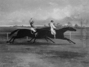 The Set To Between 'voltigeur' And 'the Flying Dutchman' In The Doncaster Cup by Harry Hall