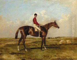 Sir Joseph Hawley's "fitz-roland" With John Up At Newmarket by Harry Hall