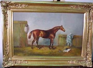 Portrait Of A Horse In A Stable Portrait Of A Horse In A Stable