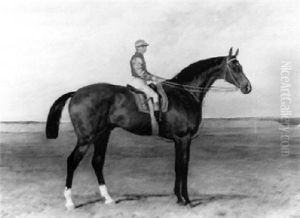 The Duke Of Hamilton's "wild Tommy" With H. Custance Up On A Racecourse by Harry Hall