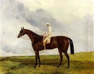 "attila" - Winner Of The 1842 Derby - With Jockey Up by Harry Hall