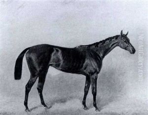 "queen Bertha", A Bay Racehorse, In A Stall by Harry Hall