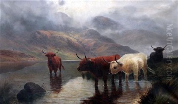 Highland Cattle, Loch Lubnaig - view 1