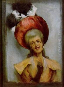 Lady With Lorgnette by Lindsay Bernard Hall