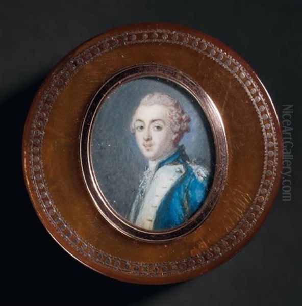 Portrait D'un Homme En Uniforme D'officier Bleu De Ciel A Parements Blancs, Epaulettes Et Boutons D'argent (louis Xvi, Dauphin?) - view 1
