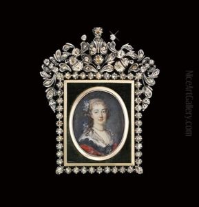 A Girl In Van Dyck Costume by Pierre Adolphe Hall