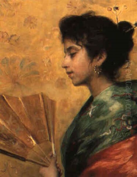 Young Girl In A Kimono - view 1