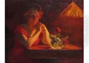 Portrait Of A Lady In An Interior by Richard Hall