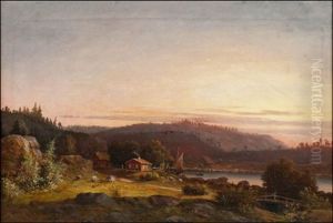Evening Sun Over The Archipelago by Carl (Charles Edward) Hallberg