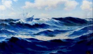 Seascape by Carl (Charles Edward) Hallberg