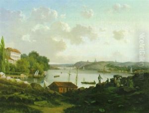 Utsikt Fran Lilla Essingen Mot Sodermalm Och Gamla Stan Utsikt Fran Lilla Essingen Mot Sodermalm Och Gamla Stan