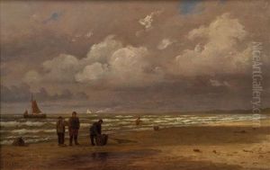 Crevettenfischer An Der Hollandischen Kuste by Albert Halle