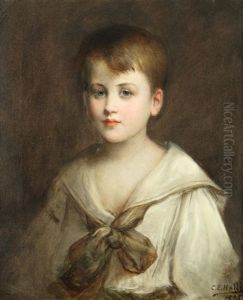 Portrait Of A Young Boy by Charles Edward Halle