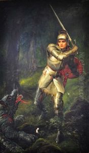 Saint George And The Dragon by Charles Edward Halle