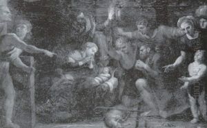 L'adoration Des Bergers by Claude Guy Halle
