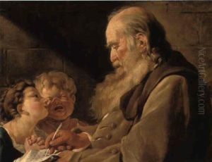 A Schoolmaster With His Pupils