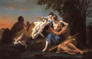 La Nymphe Io Chang,e En Vache Se Fait Reconnaotre D'inachus by Noel Halle