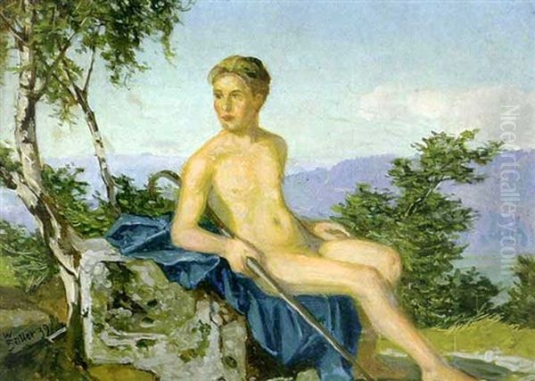 Male Nude In Landscape - view 1