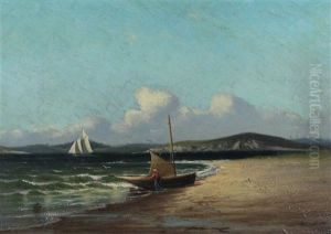 On The Seashore by Hendricks A. Hallett