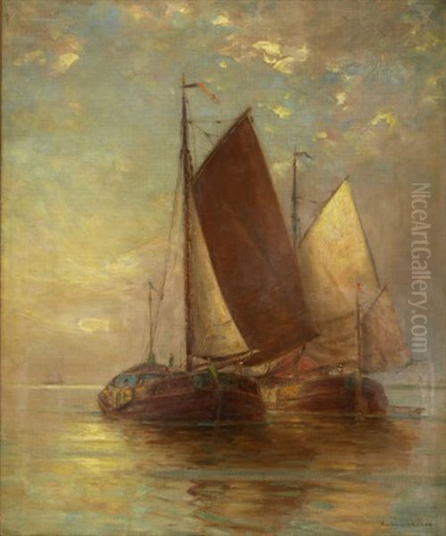 Sailing Vessels At Sea - view 1