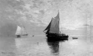 Boston Harbor At Dawn by Hendricks A. Hallett