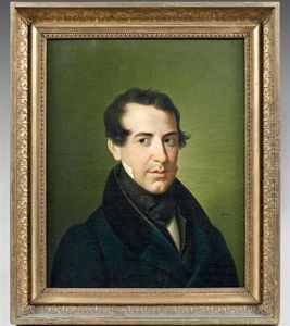 Portrait D'homme Sur Un Fond Vert