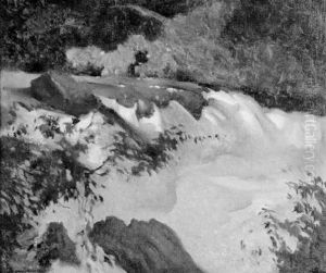 Mountain Cascade by George Hawley Hallowell