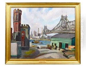 Queensboro Bridge, Lee's Lumberyard, N.y. by Robert Hallowell