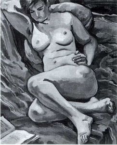 Reclining Nude by Robert Hallowell