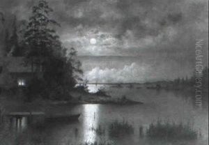 Sk,rg+rdslandskap I Mansken by Carl Hallstroem