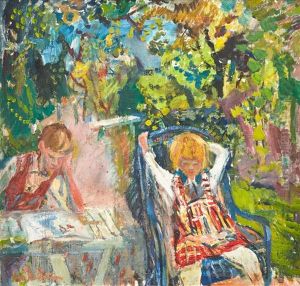 Rofylld Stund I Gronskande Tradgard by Eric C. Hallstroem