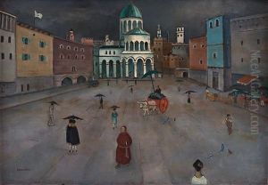 Torget I Pistoja by Eric C. Hallstroem