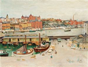 View Over Sodra Bergen, Stockholm by Eric C. Hallstroem