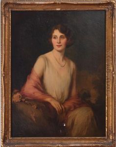 Portrait Of A Lady by Artur Lajos Halmi