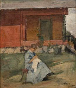 Sewing Woman by Pekka Halonen