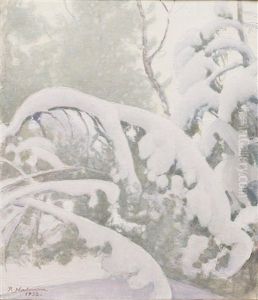 Snowy Branches (lumisia Oksia) by Pekka Halonen