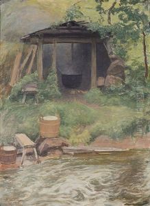 Laplander's Hut At Kotakoski by Pekka Halonen