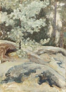 Summer Rocky Landscape by Pekka Halonen