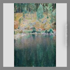 Lake Shore In Springtime by Pekka Halonen