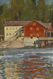 Sunset In Myllykyla by Pekka Halonen