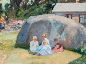 Children Playing In The Yard