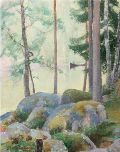 A Lake Landscape by Pekka Halonen