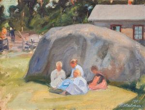 Children Playing On The Yard