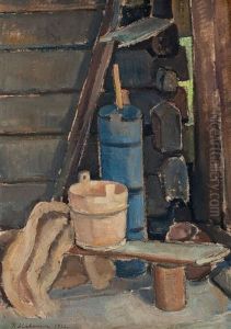 A Corner In The Sauna by Pekka Halonen