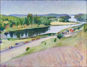 Jokimaisema by Pekka Halonen