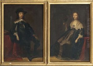 Portrait D'homme En Habit Noir (+ Portrait De Femme A L'eventail; 2 Works)